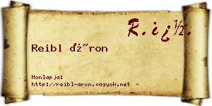 Reibl Áron névjegykártya